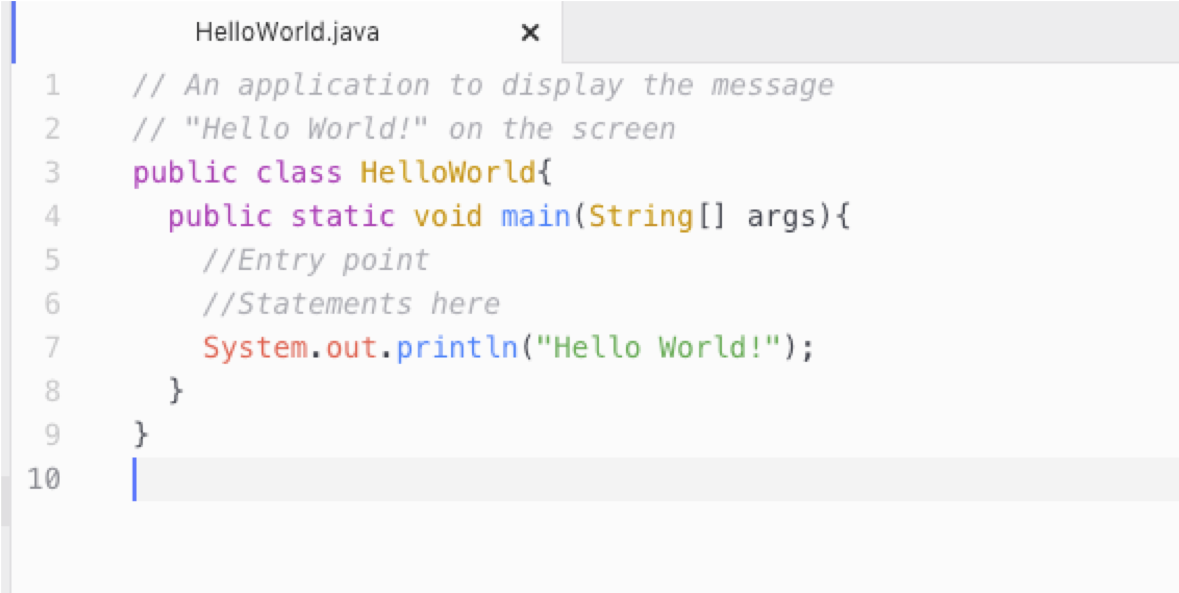 text editor view