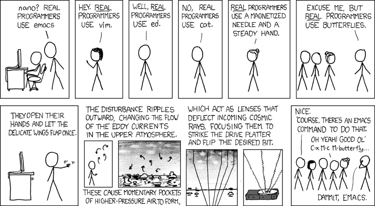 xkcd text editor cartoon 